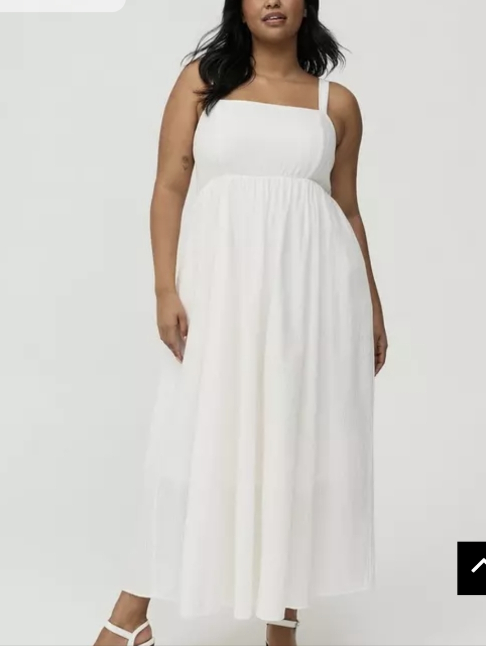 Torrid White Square-Neck Sundress  Sz.30,6X NWT